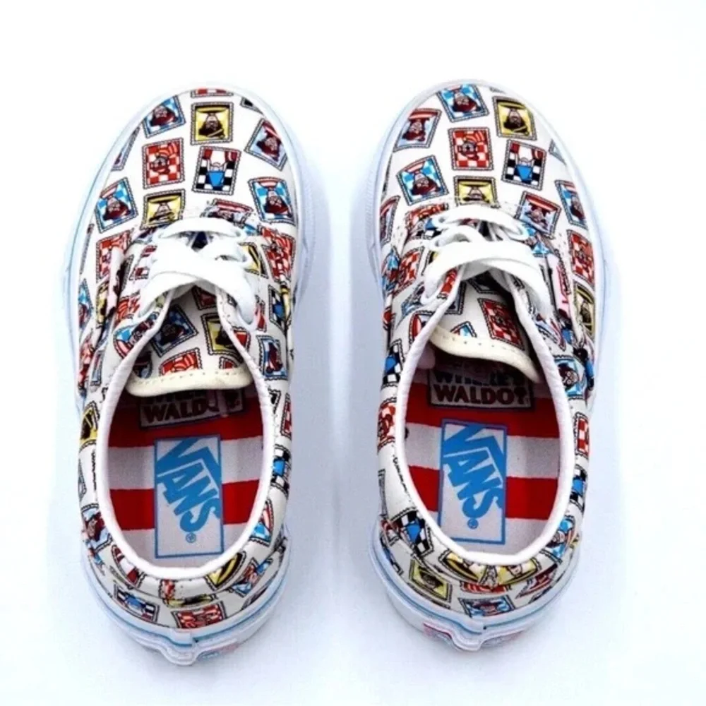 Vans X Where's Waldo | Era Postage Skate Shoe Kids Boy/Girl - Picture 2 of 10
